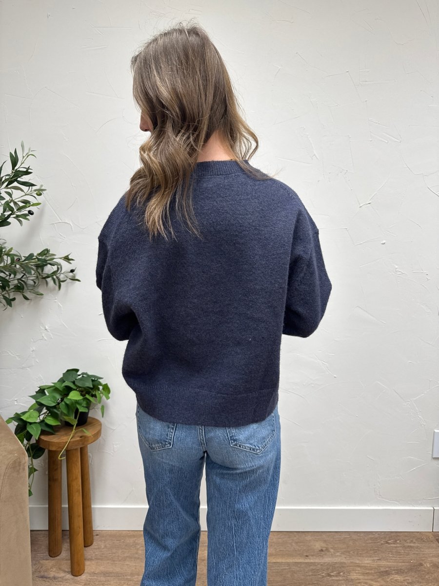 Seam Detail Round Neck Sweater - Three:Twelve Boutique - grade & gather