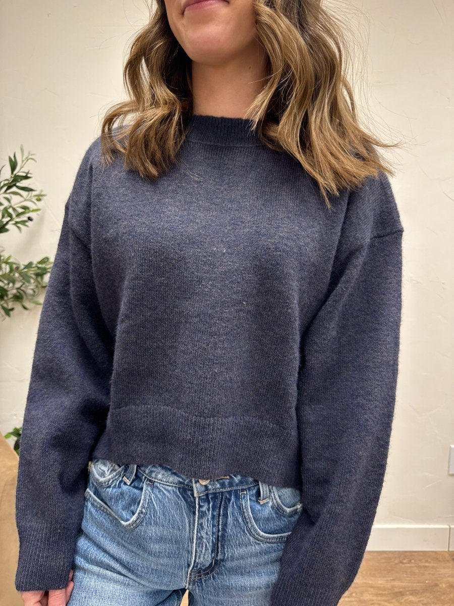 Seam Detail Round Neck Sweater - Three:Twelve Boutique - grade & gather