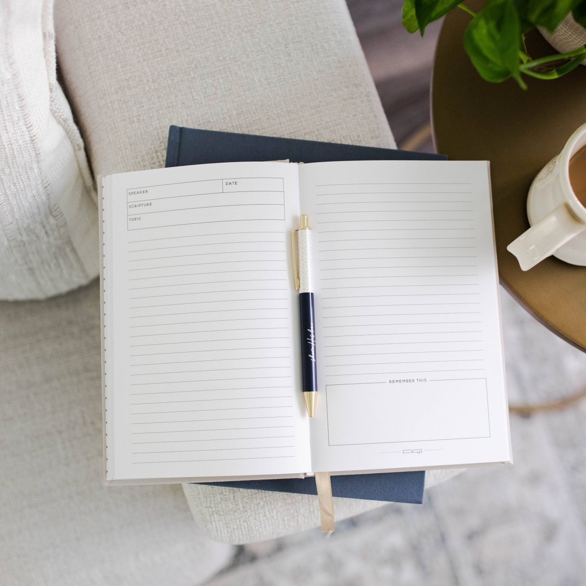 Sermon Notes Journal - Beige - Three:Twelve Boutique - The Daily Grace Co