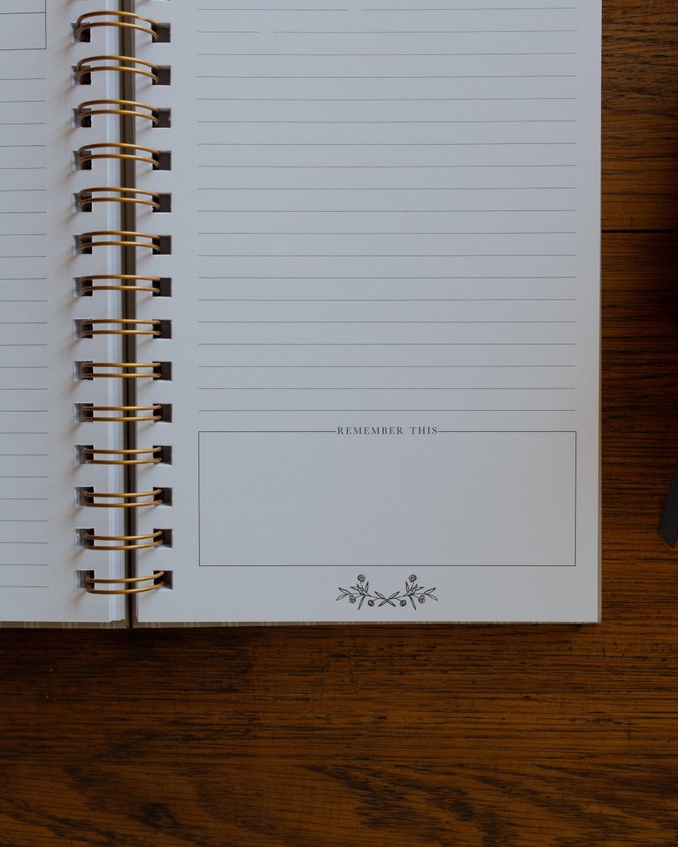 Sermon Notes Journal Pale Stripes - Three:Twelve Boutique - The Daily Grace Co