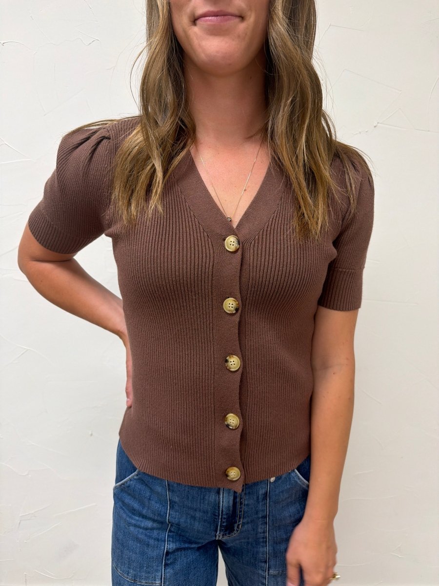 Short Sleeve Cardigan - Three:Twelve Boutique - Mikarose