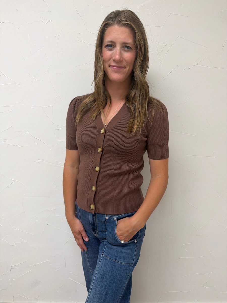 Short Sleeve Cardigan - Three:Twelve Boutique - Mikarose