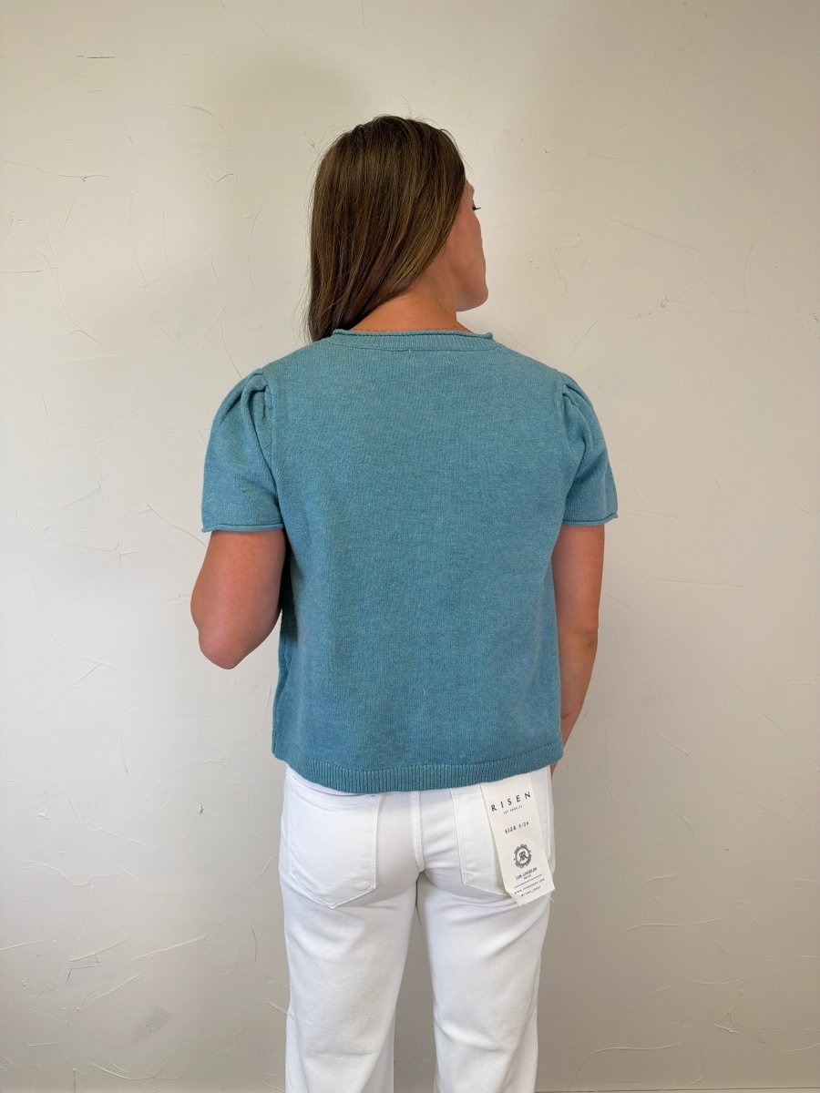 Short Sleeve Sweater Cardigan - Three:Twelve Boutique - &merci
