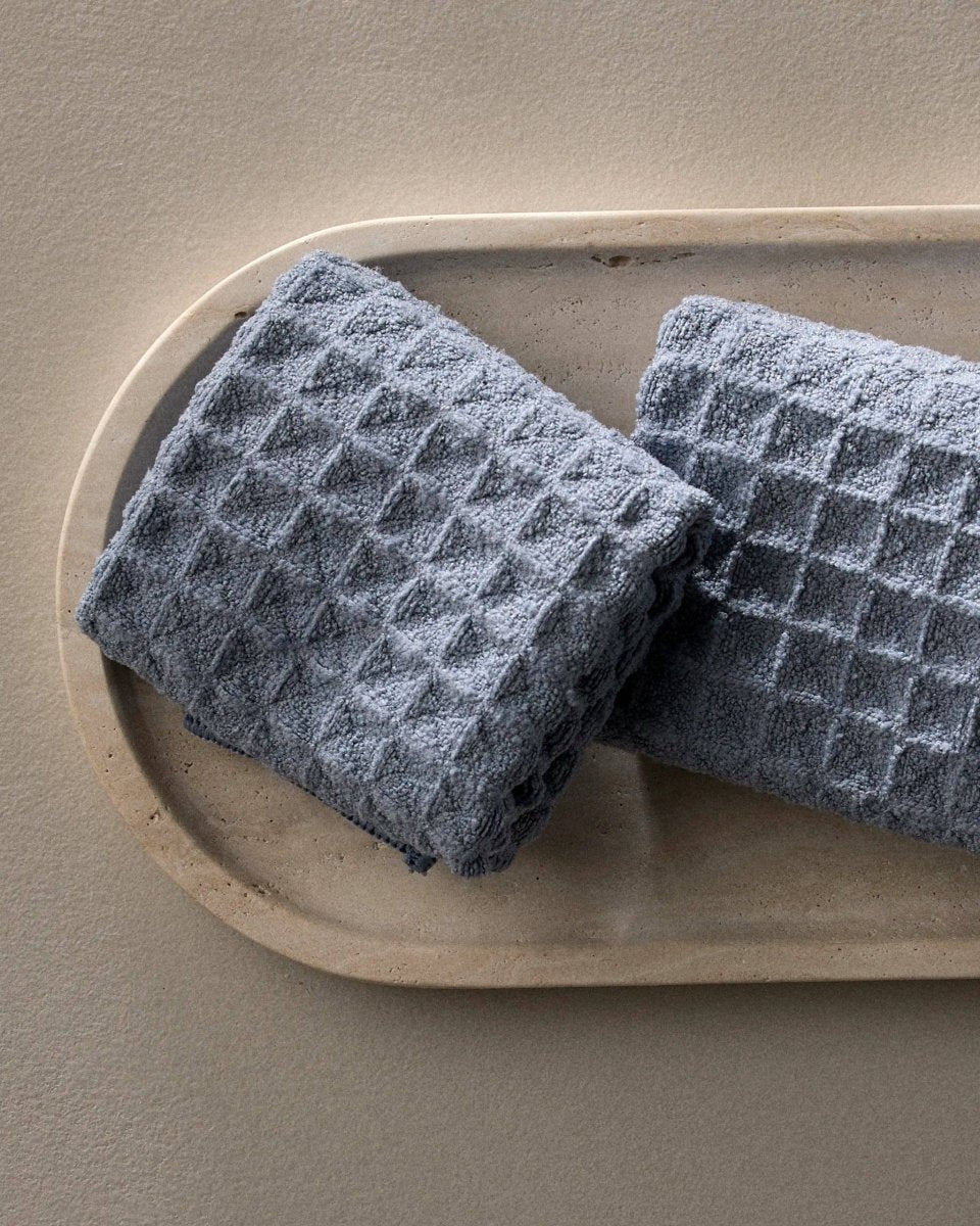 Sky Waffle Washcloth Set - Three:Twelve Boutique - Geometry