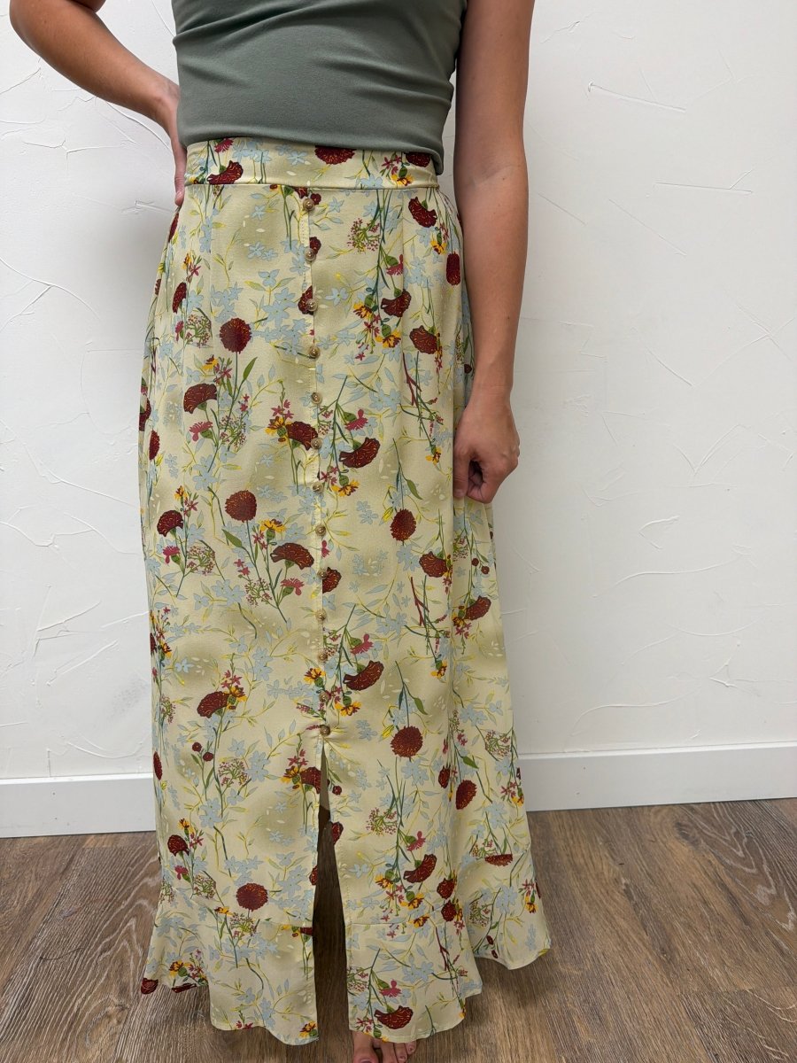 Slit Front Maxi Skirt - Three:Twelve Boutique - Mikarose