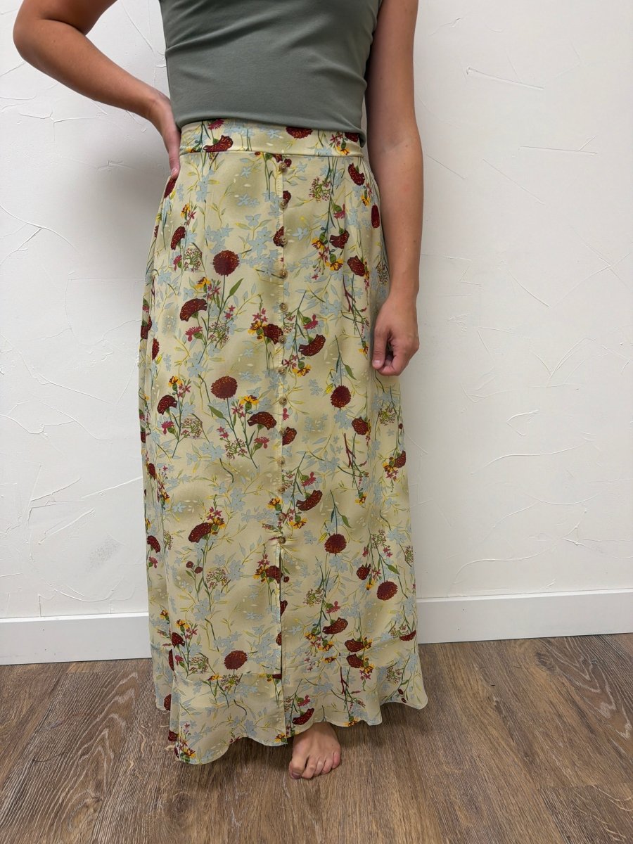 Slit Front Maxi Skirt - Three:Twelve Boutique - Mikarose
