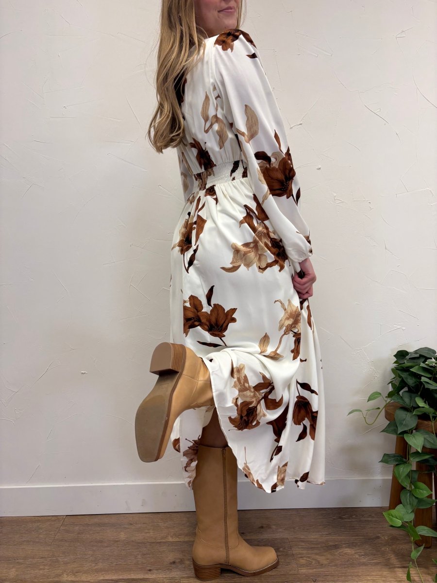 Smocked Waist Printed Maxi Dress - Three:Twelve Boutique - she+sky