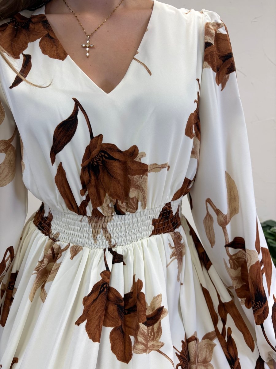 Smocked Waist Printed Maxi Dress - Three:Twelve Boutique - she+sky