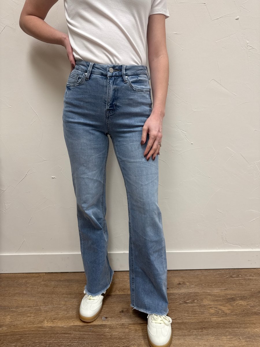 Soft High Rise Wide Leg Mica Denim - Three:Twelve Boutique - mica denim