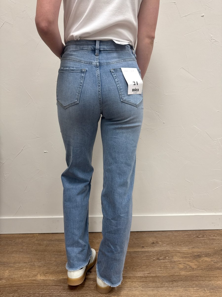 Soft High Rise Wide Leg Mica Denim - Three:Twelve Boutique - mica denim