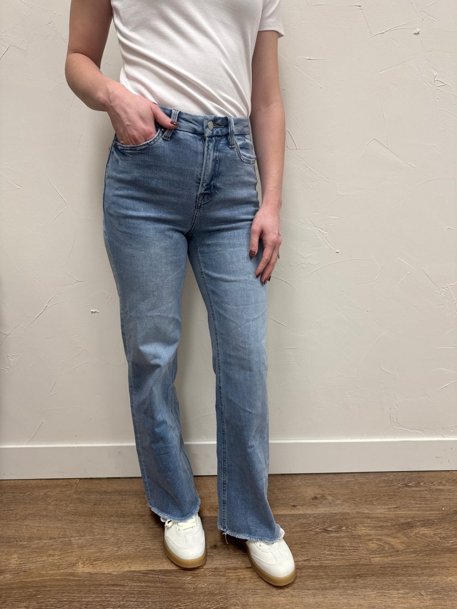 Soft High Rise Wide Leg Mica Denim - Three:Twelve Boutique - mica denim