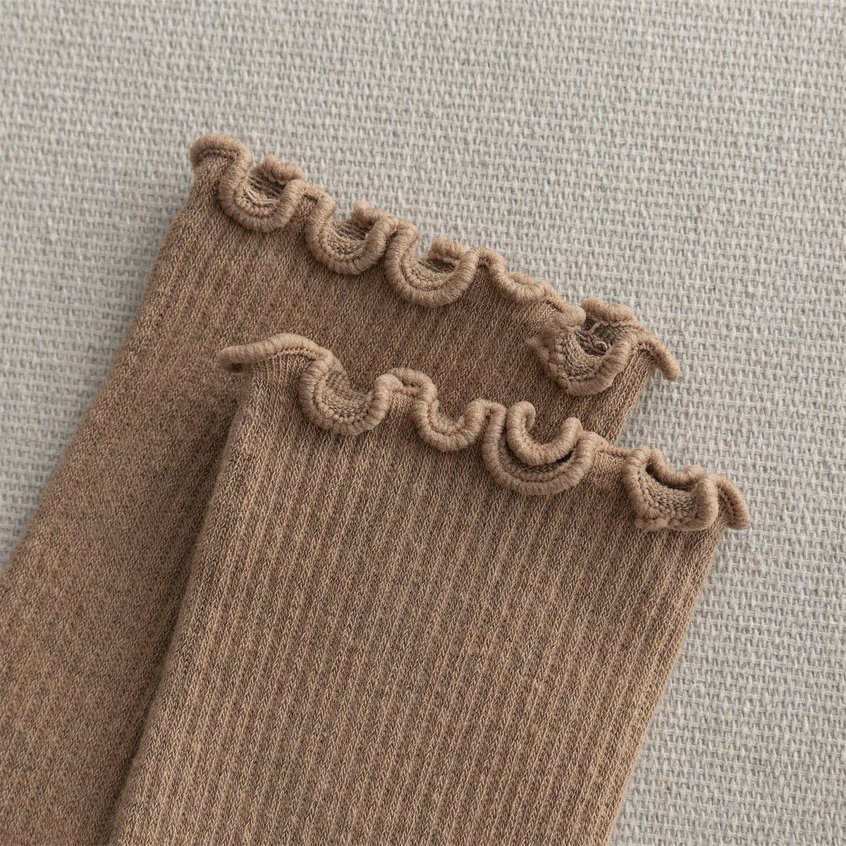 Solid Color Simple Socks: Beige - Three:Twelve Boutique - Dipped Shop