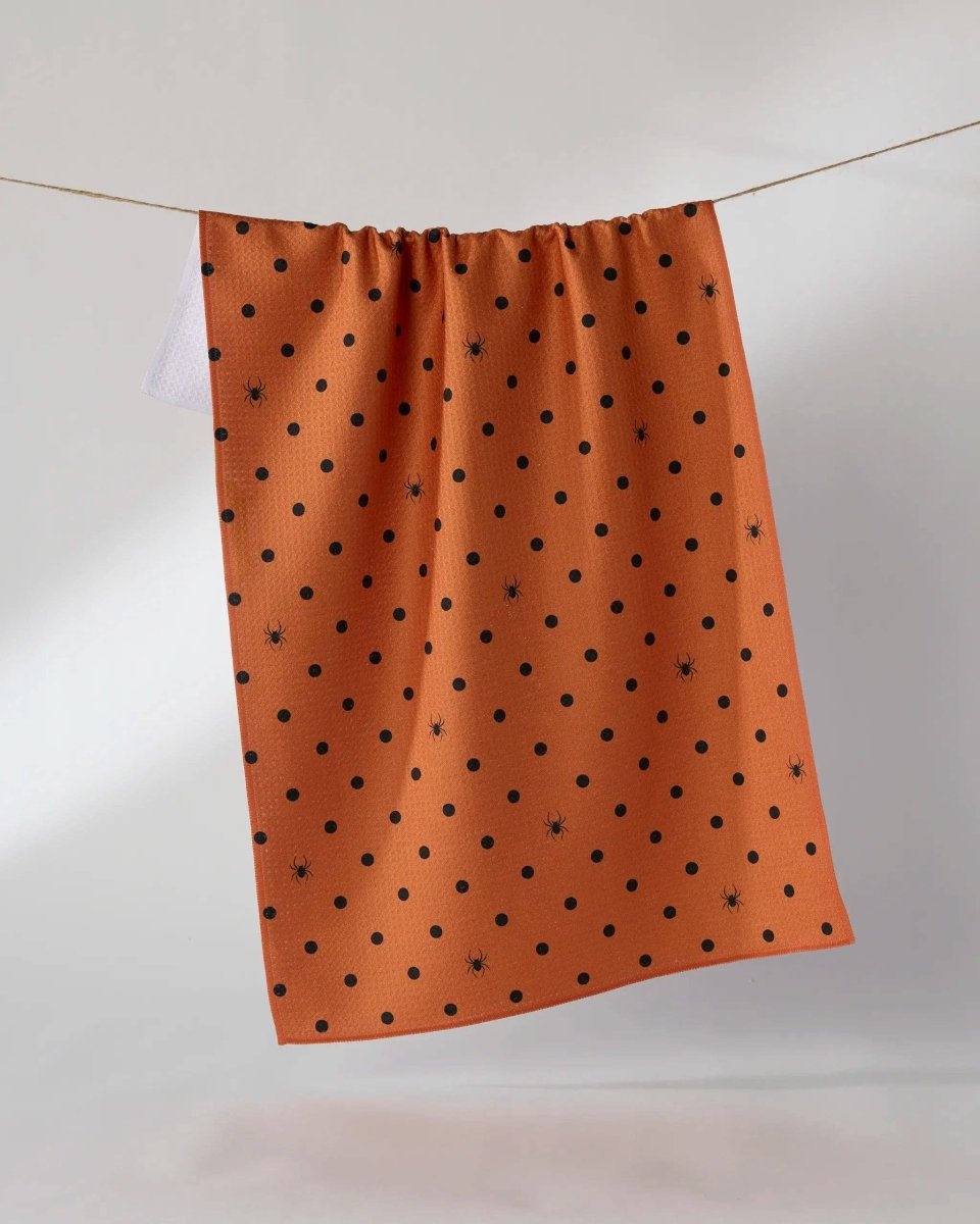 Spookydots Tea Towel: Black - Three:Twelve Boutique - Geometry
