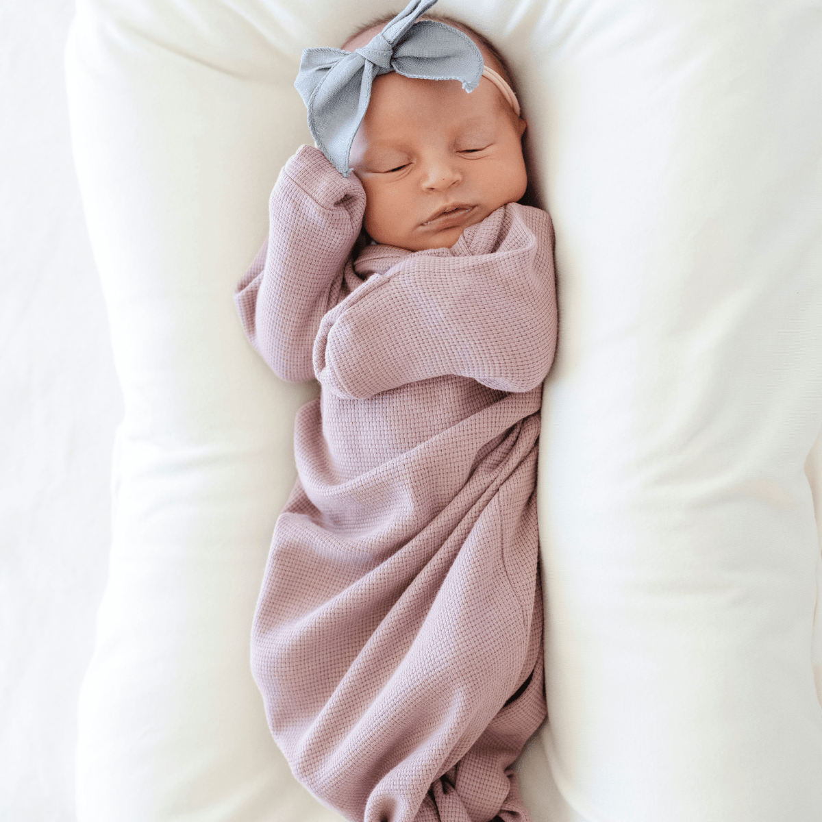 STRETCHY WAFFLE KNIT OUTFITS: Loden / Newborn / Knotted Gown - Three:Twelve Boutique - Saranoni