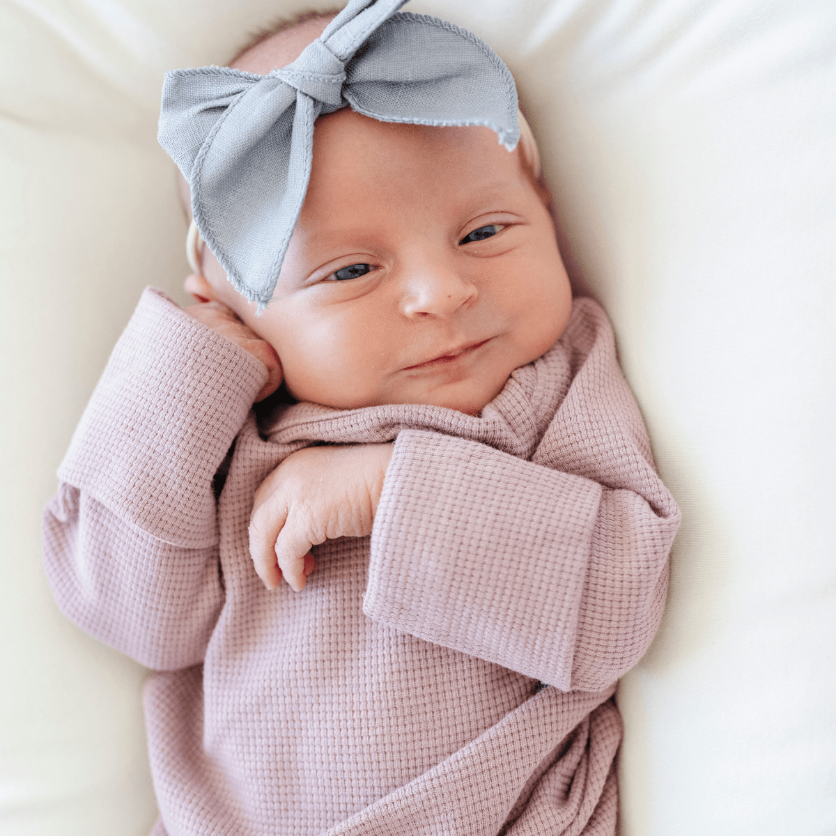 STRETCHY WAFFLE KNIT OUTFITS: Loden / Newborn / Knotted Gown - Three:Twelve Boutique - Saranoni