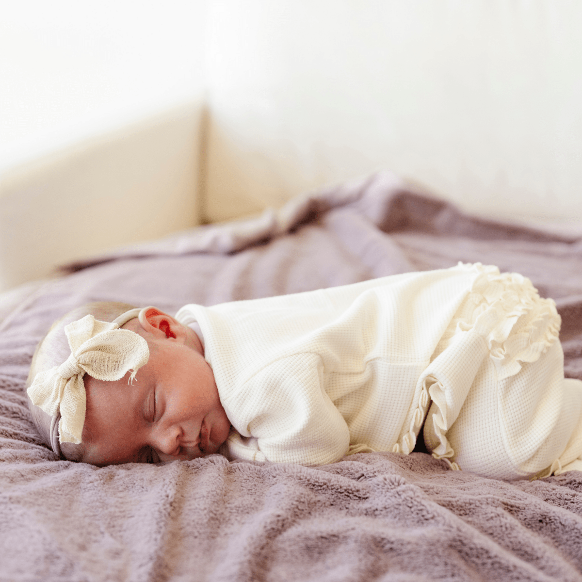 STRETCHY WAFFLE KNIT OUTFITS: Loden / Newborn / Knotted Gown - Three:Twelve Boutique - Saranoni
