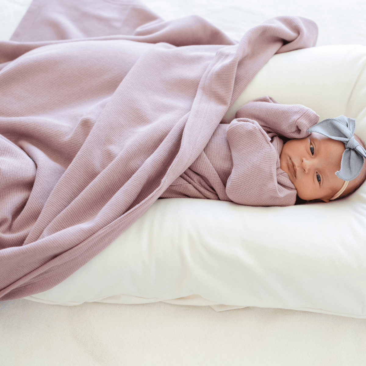 STRETCHY WAFFLE KNIT OUTFITS: Loden / Newborn / Knotted Gown - Three:Twelve Boutique - Saranoni