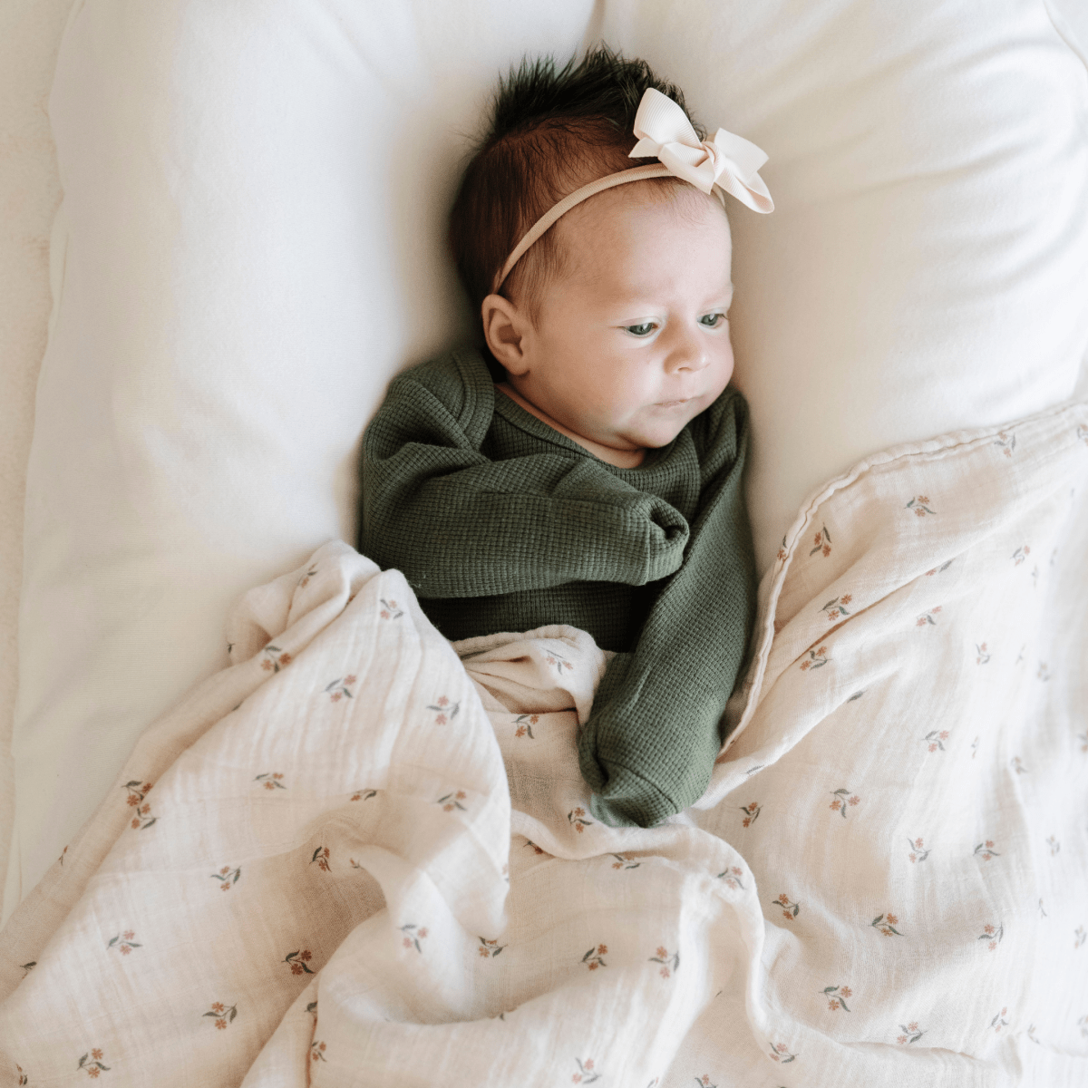 STRETCHY WAFFLE KNIT OUTFITS: Loden / Newborn / Knotted Gown - Three:Twelve Boutique - Saranoni