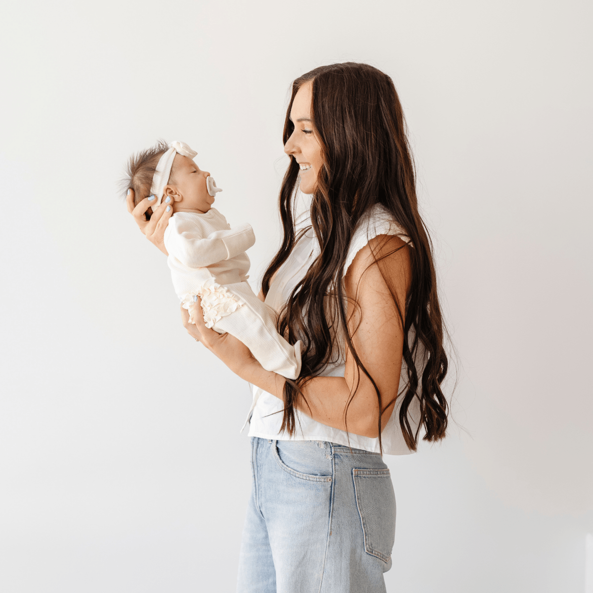 STRETCHY WAFFLE KNIT OUTFITS: Mulberry / Newborn / Knotted Gown - Three:Twelve Boutique - Saranoni