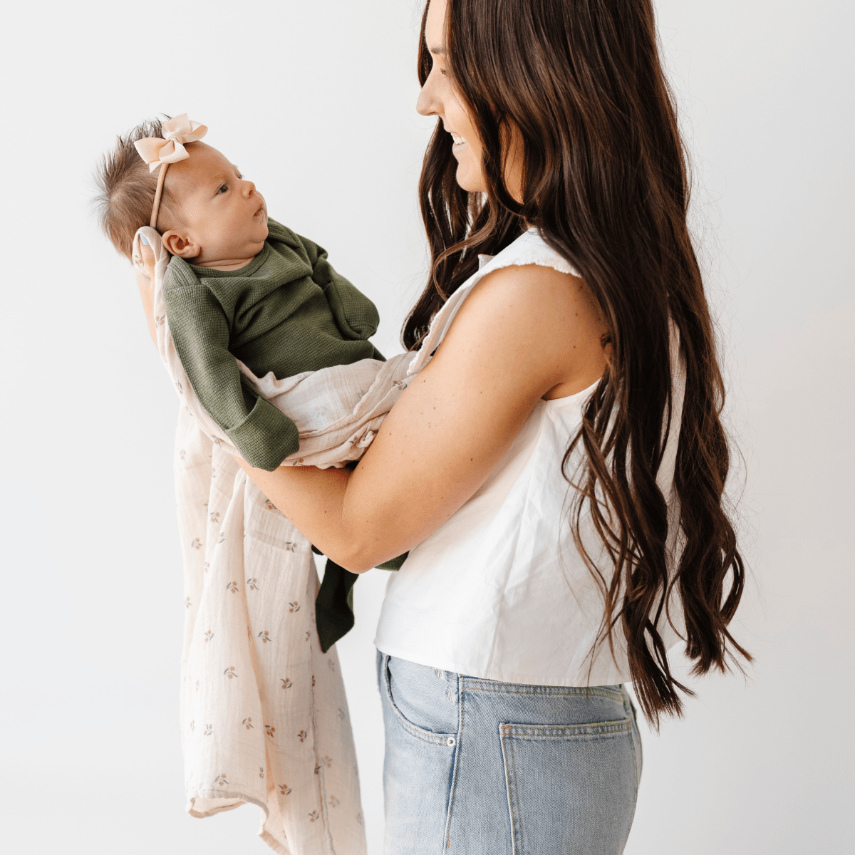 STRETCHY WAFFLE KNIT OUTFITS: Mulberry / Newborn / Knotted Gown - Three:Twelve Boutique - Saranoni