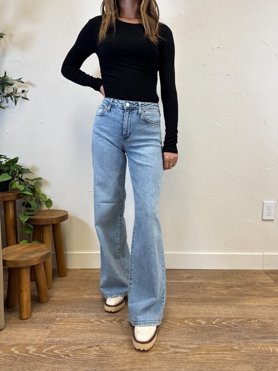 Stretchy Wide Leg Denim - Three:Twelve Boutique - Three:Twelve