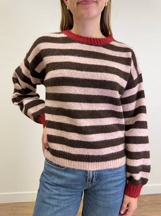 Stripe Long Sleeve Sweater - Three:Twelve Boutique - Entro