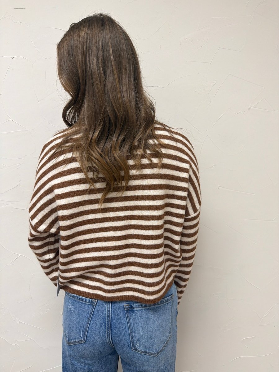 Striped Button Down Cardigan - Three:Twelve Boutique - Things Between