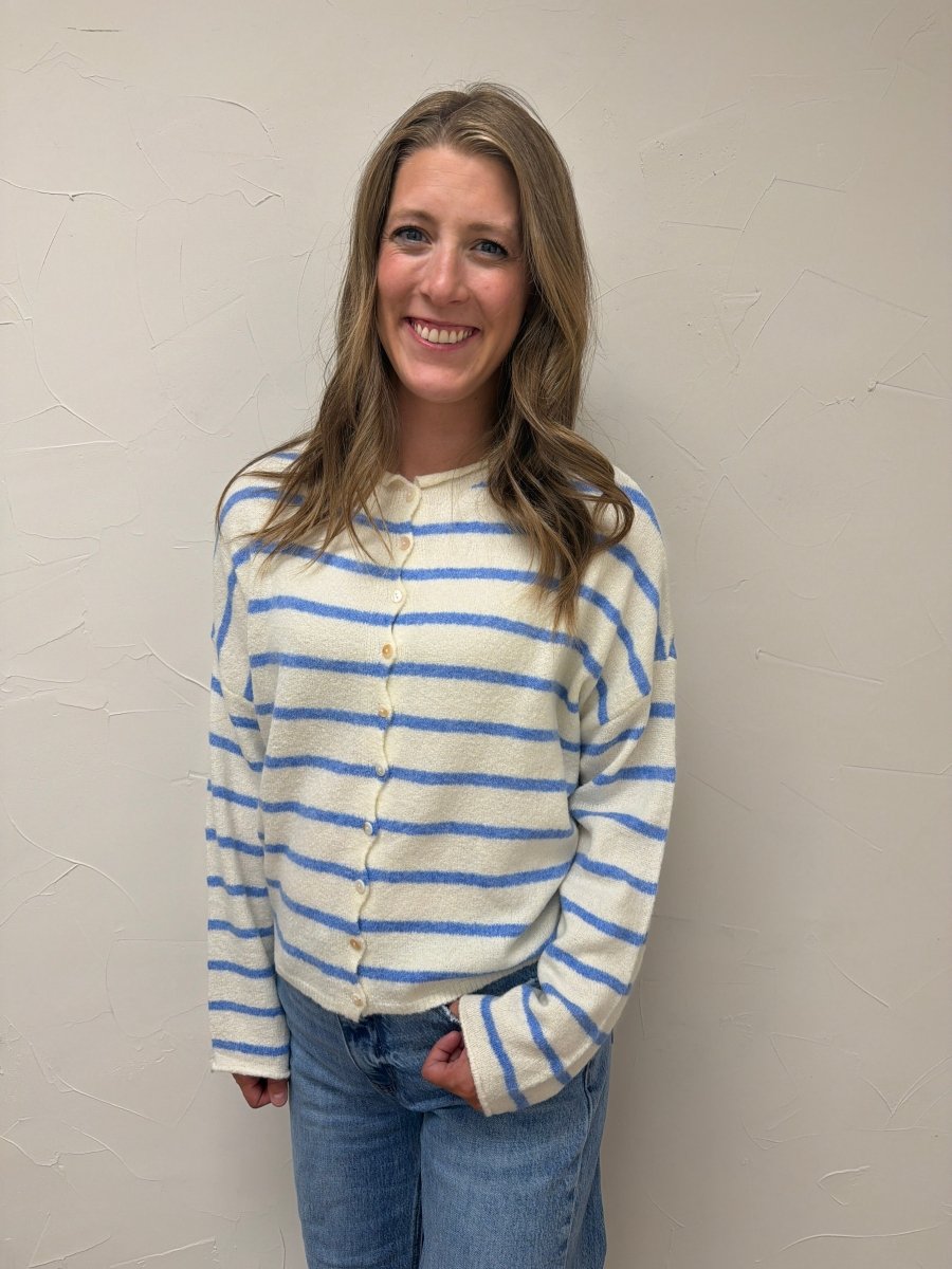 Striped Piper Cardigan - Three:Twelve Boutique - Things Between