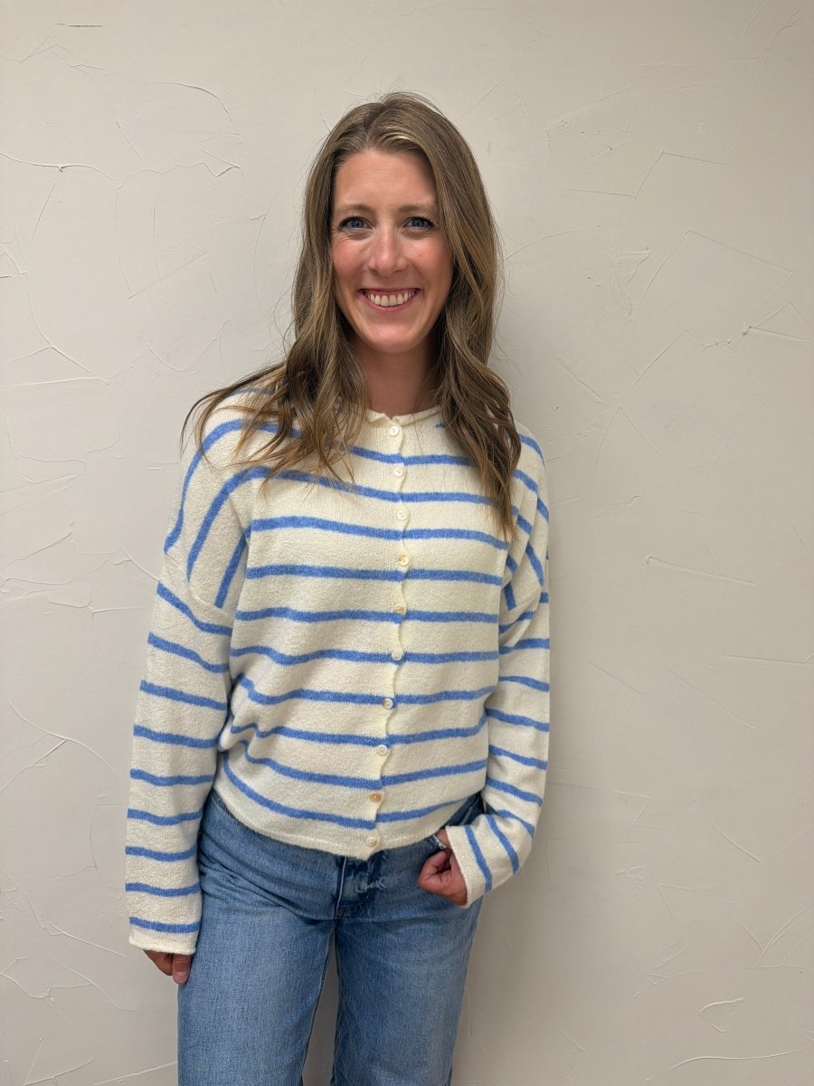 Striped Piper Cardigan - Three:Twelve Boutique - Things Between