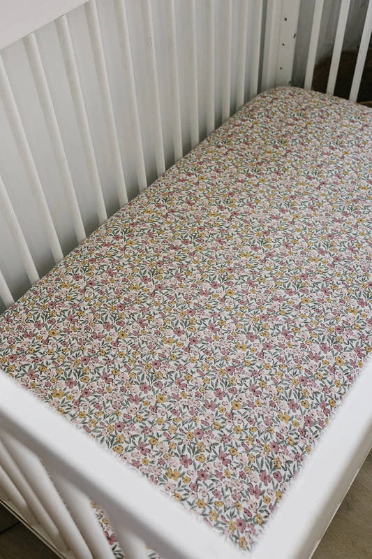 Sunny Petal Muslin Crib Sheet - Three:Twelve Boutique - Mebie Baby