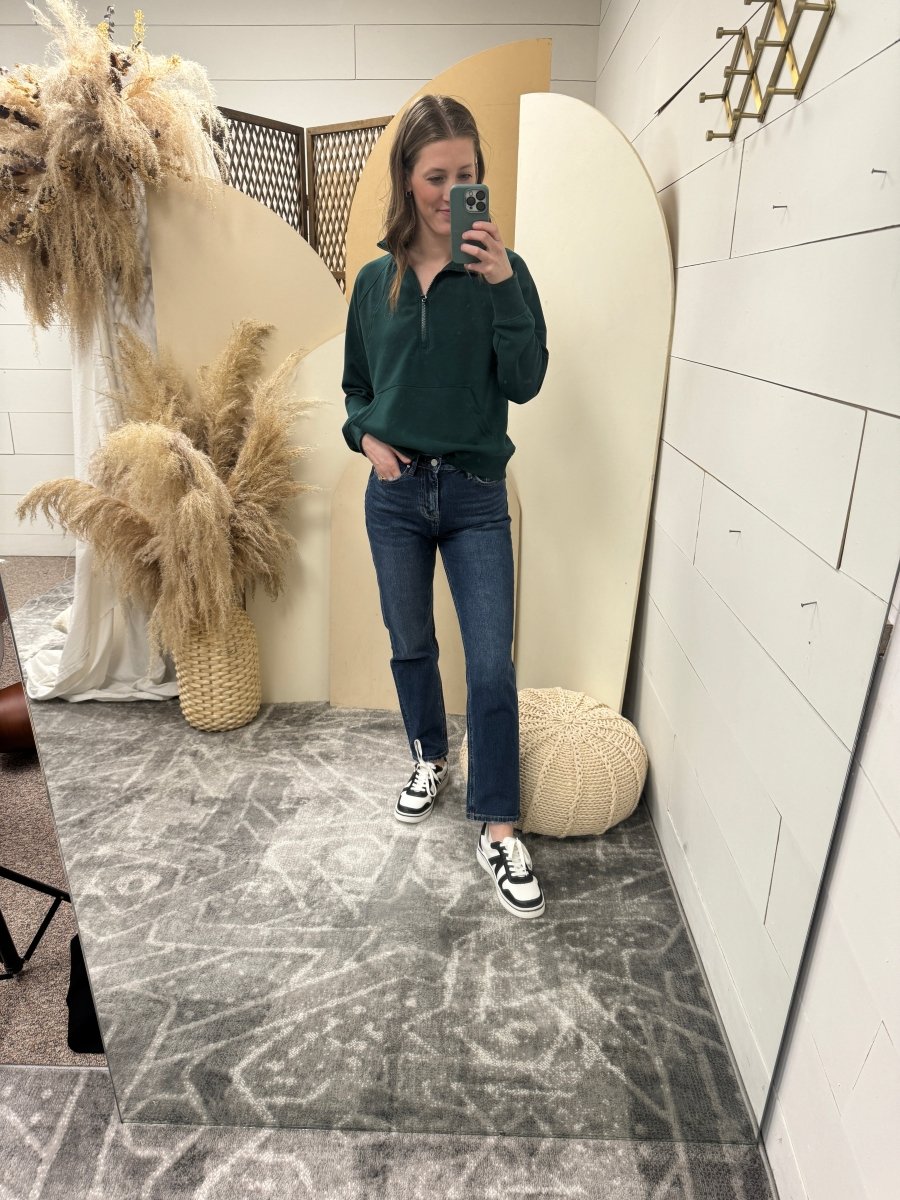 Super High Wedge Straight Leg - Three:Twelve Boutique - mica denim