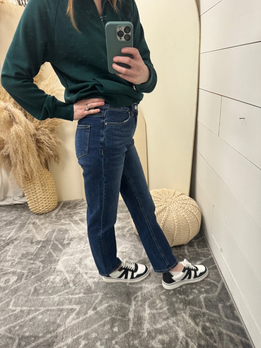 Super High Wedge Straight Leg - Three:Twelve Boutique - mica denim