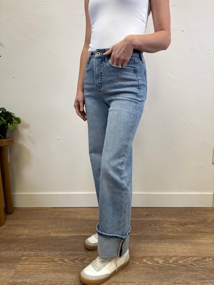 Super High Wide Leg with Cuffed Hem - Three:Twelve Boutique - MIca