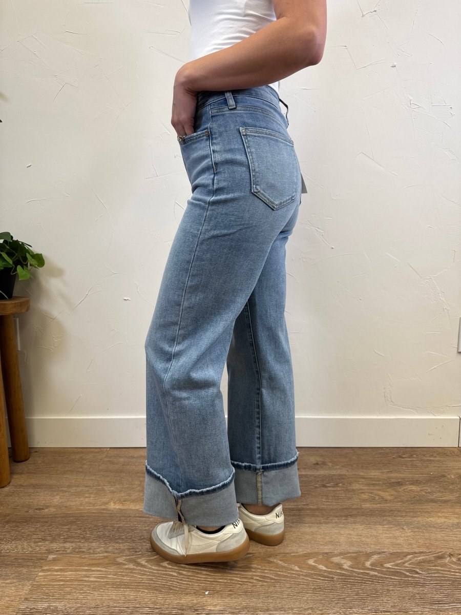 Super High Wide Leg with Cuffed Hem - Three:Twelve Boutique - MIca