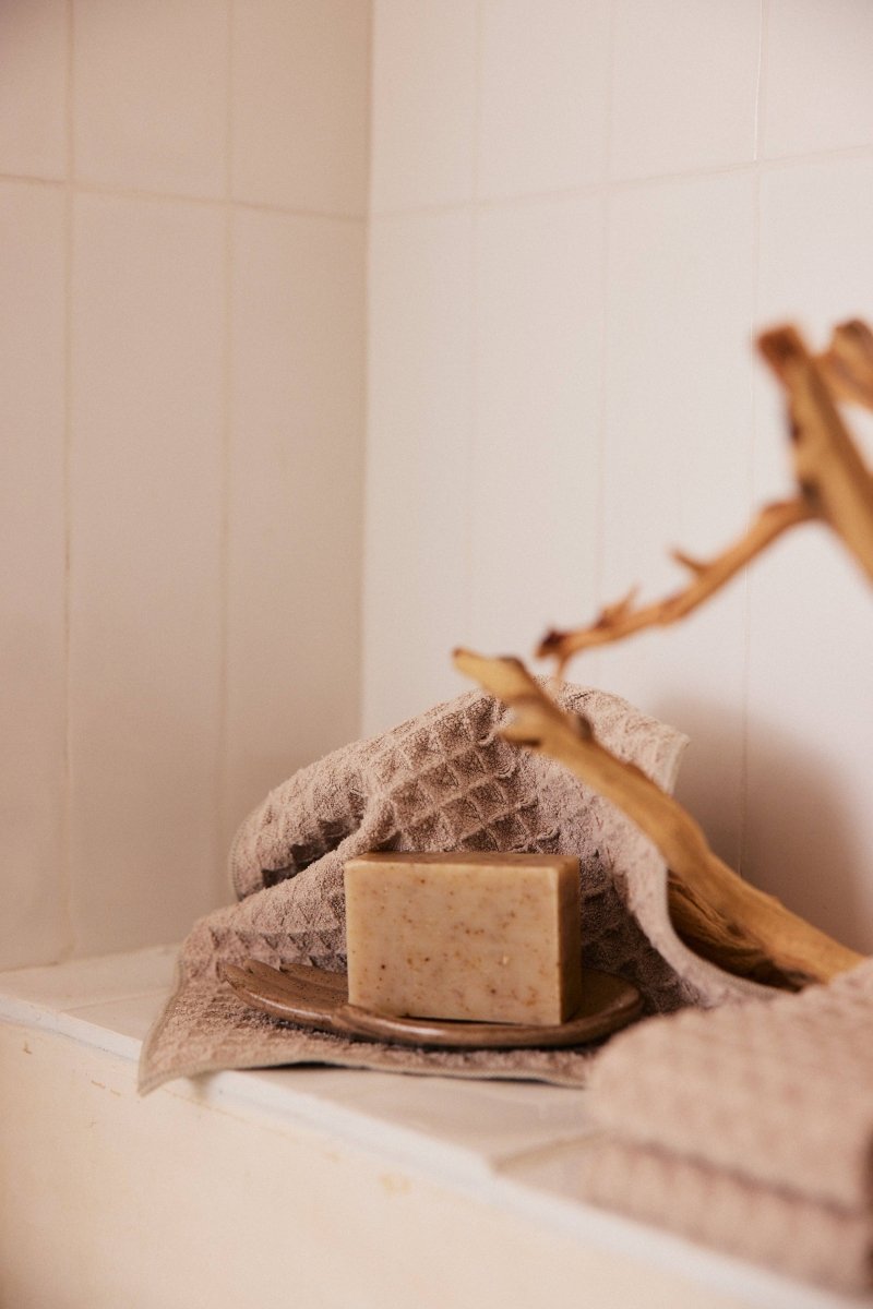 Taupe Waffle Washcloth Set - Three:Twelve Boutique - Geometry