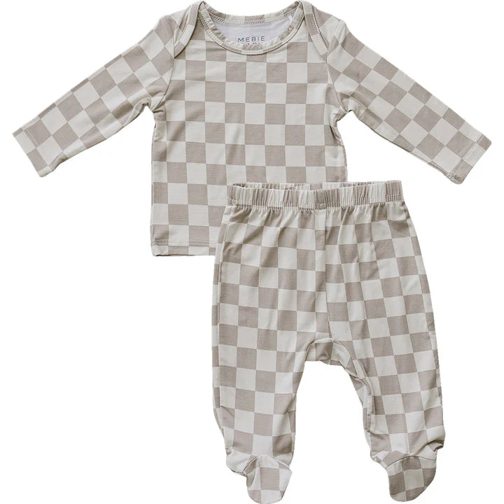 Checkered Bamboo Layette Set