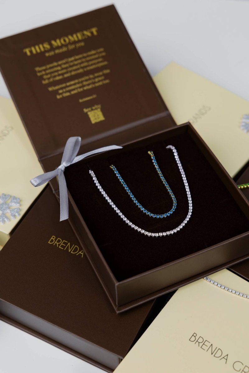 Tennis Choker Silver white diamond - Three:Twelve Boutique - Brenda Grands Waterproof Jewelry