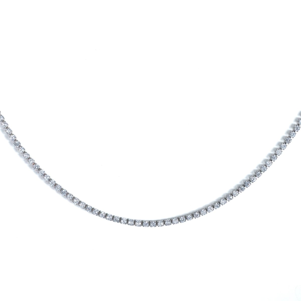 Tennis Choker Silver white diamond - Three:Twelve Boutique - Brenda Grands Waterproof Jewelry