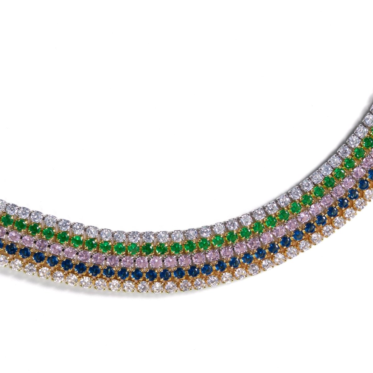 Tennis Choker Silver white diamond - Three:Twelve Boutique - Brenda Grands Waterproof Jewelry