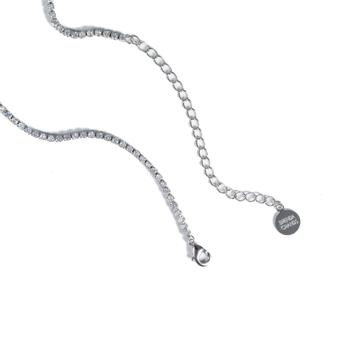 Tennis Choker Silver white diamond - Three:Twelve Boutique - Brenda Grands Waterproof Jewelry