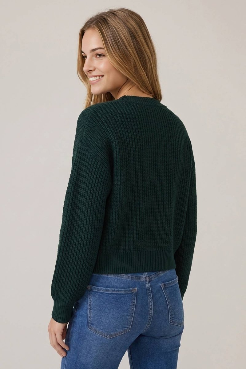 TEXTURED GAUGE BUTTON FRONT CARDIGAN - Three:Twelve Boutique - Doe and Rae