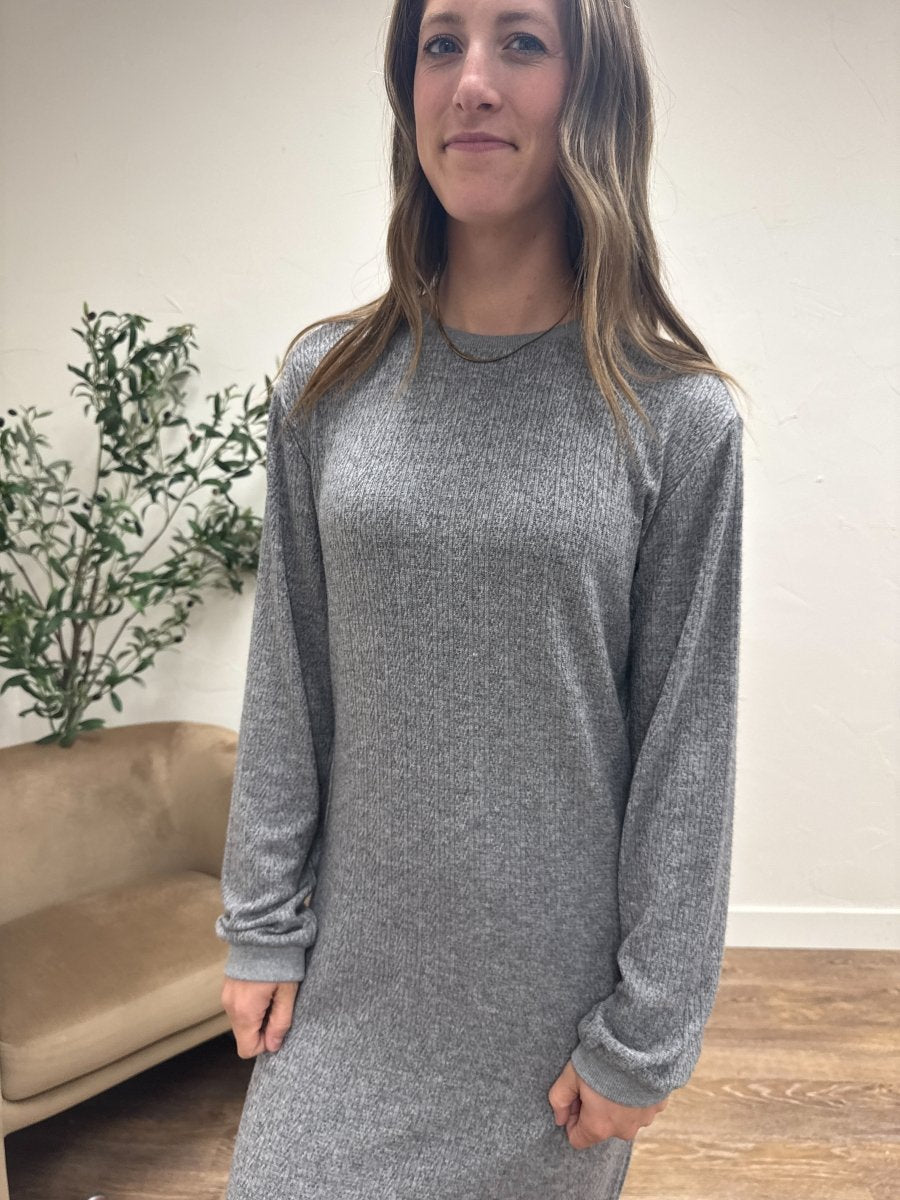 Close up of fabric and relaxed fit detail on The Arden Dress — Three:Twelve Boutique