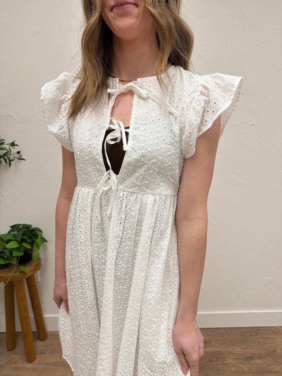 The Porter Embroidered Dress – Lightweight Embroidered Midi Dress - Three:Twelve Boutique - Mikarose