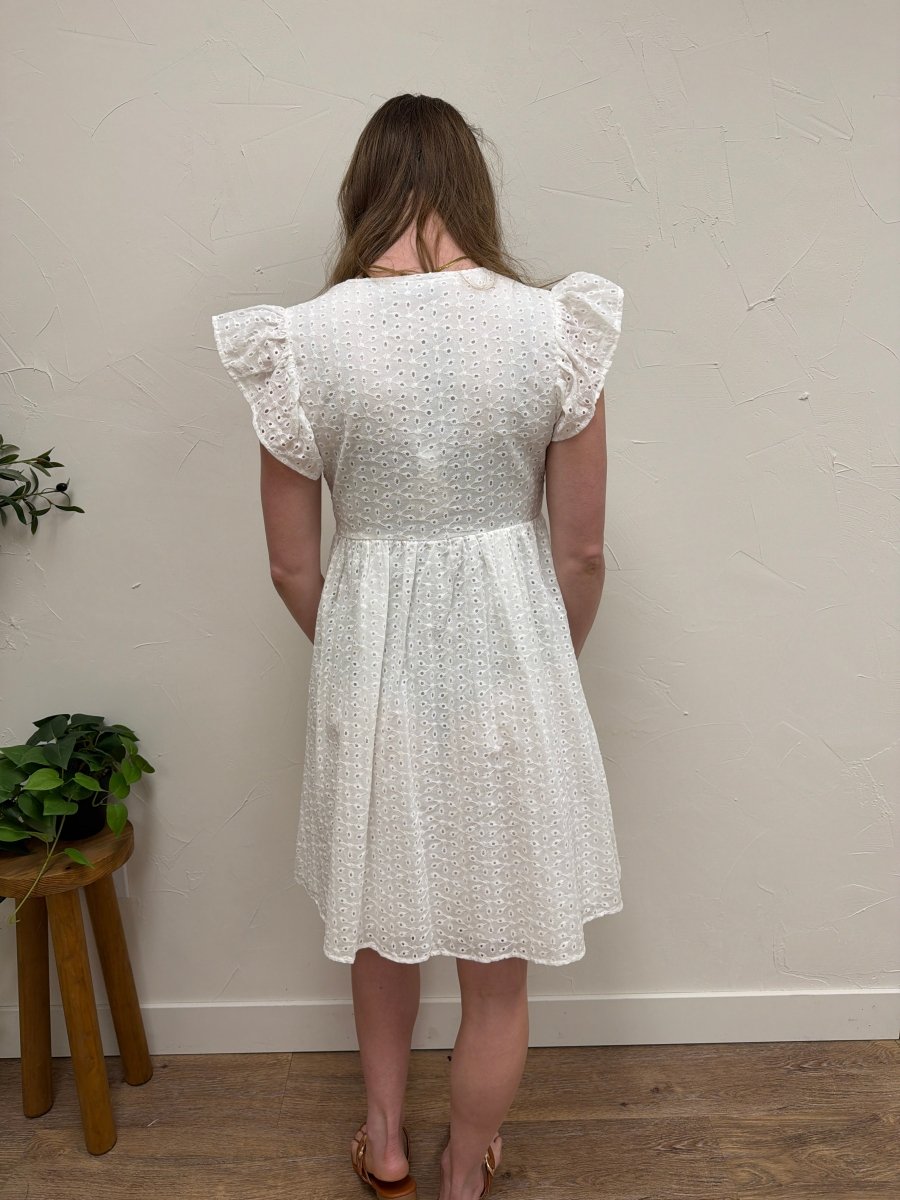 The Porter Embroidered Dress – Lightweight Embroidered Midi Dress - Three:Twelve Boutique - Mikarose
