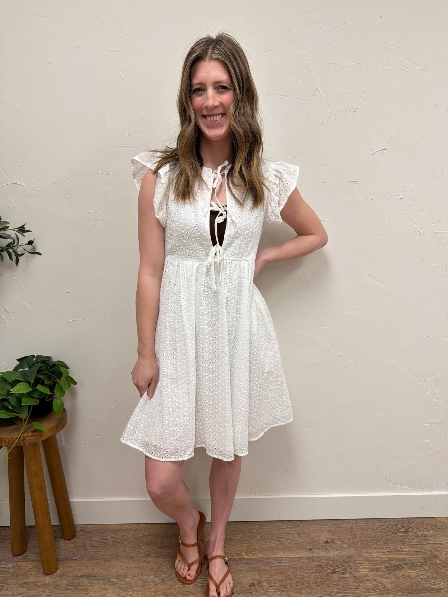 The Porter Embroidered Dress – Lightweight Embroidered Midi Dress - Three:Twelve Boutique - Mikarose
