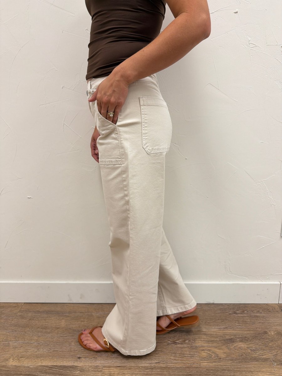 Twill Utility Pocket Relaxed Jean - Three:Twelve Boutique - Just Black Denim