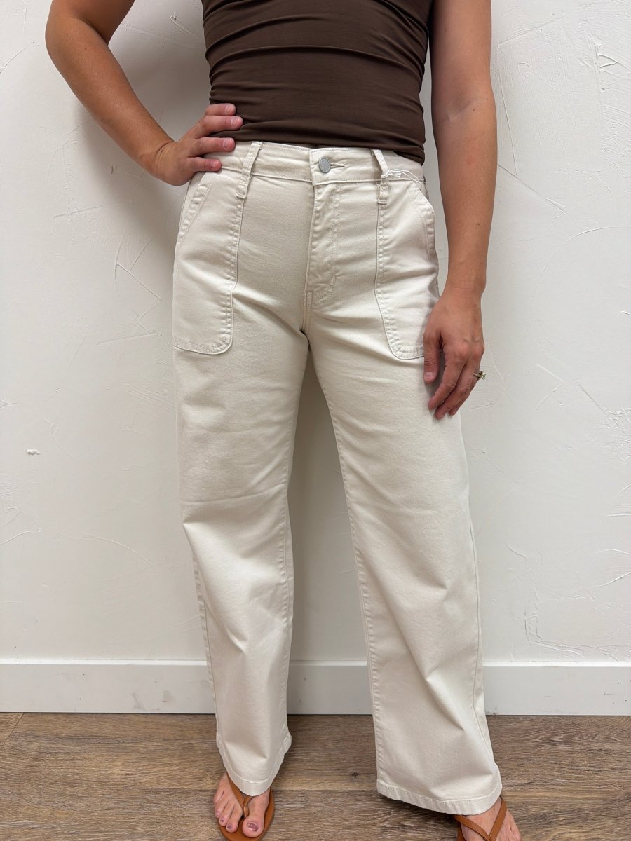 Twill Utility Pocket Relaxed Jean - Three:Twelve Boutique - Just Black Denim
