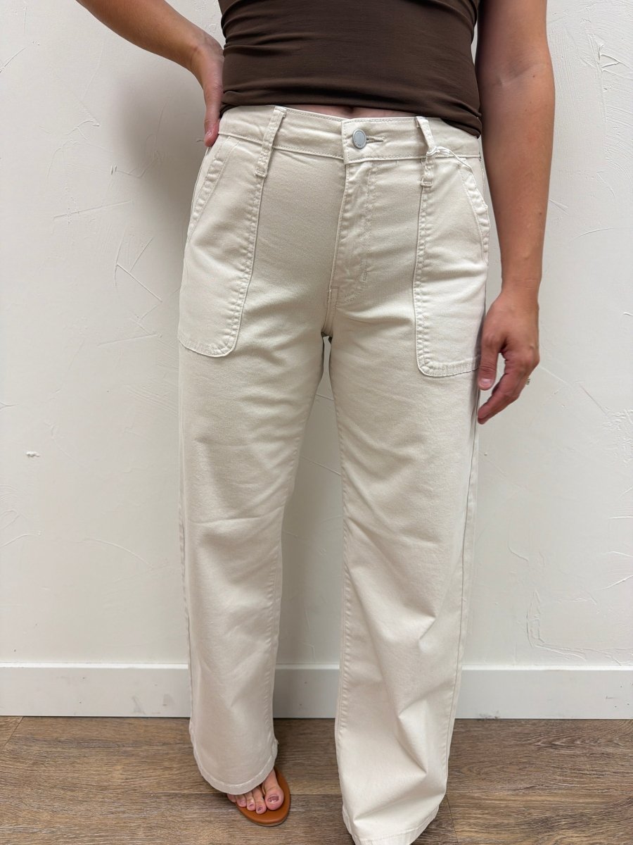 Twill Utility Pocket Relaxed Jean - Three:Twelve Boutique - Just Black Denim