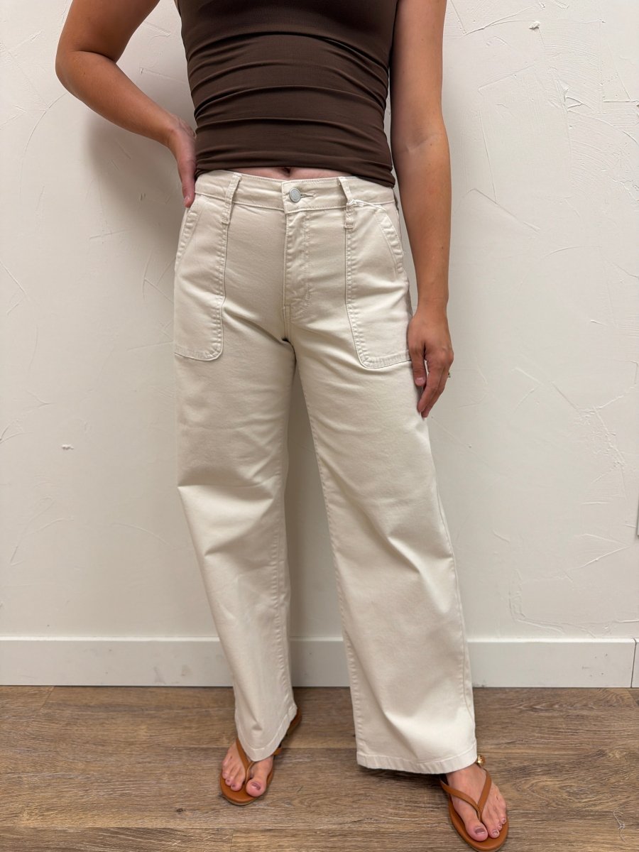 Twill Utility Pocket Relaxed Jean - Three:Twelve Boutique - Just Black Denim