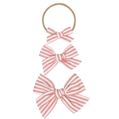 Classic Bow - Vintage Rose - small - Nylon Headband